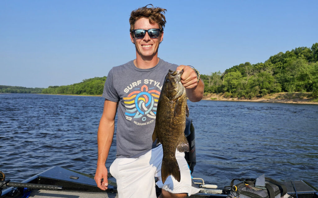 Smallmouth bass fishing on the Wisconsin River